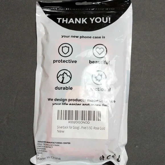 Google Pixel 5 5g Rose Gold Clear Cover Strap Moving Holographic Sparkle… - Picture 6 of 8